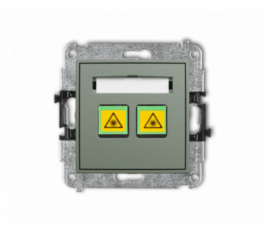 Gniazdo światłowodowe / optyczne podwójne, szałwiowy Karlik ICON 61IGOP-2