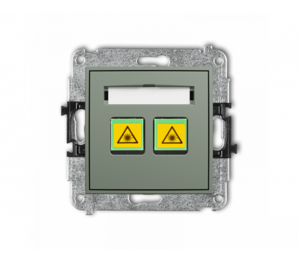 Gniazdo światłowodowe / optyczne podwójne, szałwiowy Karlik ICON 61IGOP-2