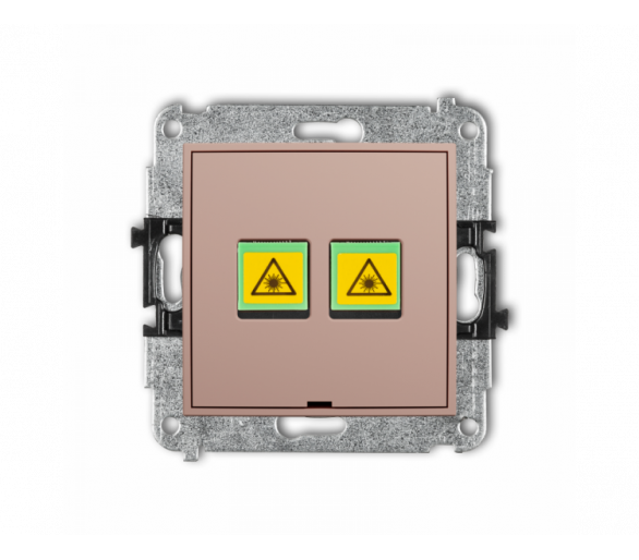 Gniazdo światłowodowe / optyczne podwójne, bez pola opisowego, łososiowy Karlik ICON 62IGOPBO-2