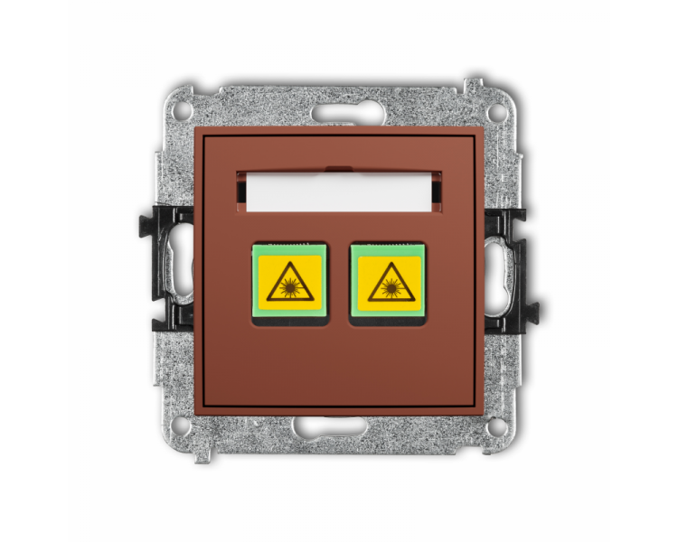 Gniazdo światłowodowe / optyczne podwójne, terakota Karlik ICON 63IGOP-2