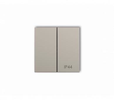 Klawisze podwójne do łączników IP 44 ICON, MINI (komplet dwóch sztuk), taupe Karlik 60MKLH-2