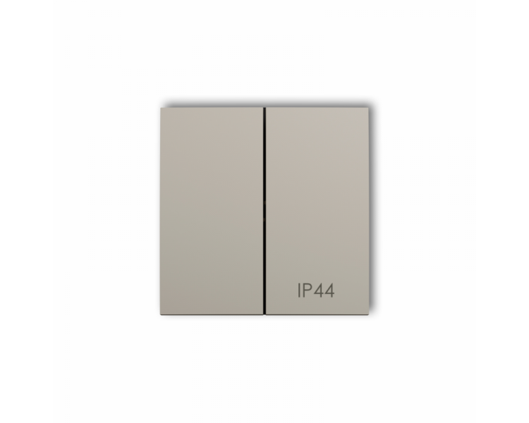 Klawisze podwójne do łączników IP 44 ICON, MINI (komplet dwóch sztuk), taupe Karlik 60MKLH-2