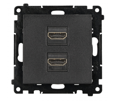 Gniazdo HDMI pojedyncze, moduł, czarny mat, Standard HDMI: HDMI 2.1 Simon 55 TGHDMI221.01/149