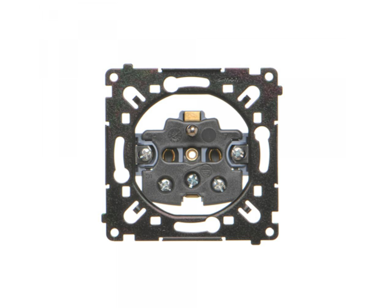 Gniazdo wtyczkowe pojedyncze z uziemieniem, mechanizm, 16A, zaciski śrubowe, czarny Simon 55 SGZ1MR Gniazdo wtyczkowe pojedyncze z uziemieniem, mechanizm, 16A, zaciski śrubowe, czarny Simon 55 SGZ1MR