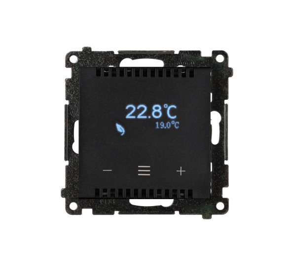 Termostat programowalny Wi-Fi, czarny mat Simon 55 GO TETD2W.01/149