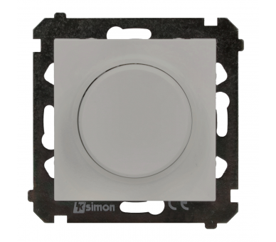Ściemniacz do LED ściemnialnych, naciskowo-obrotowy, jednobiegunowy, 230V, moduł, 2W÷200W, jasnoszary mat Simon 55 TES9L.01/114