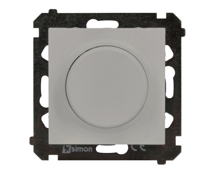 Ściemniacz do LED ściemnialnych, naciskowo-obrotowy, jednobiegunowy, 230V, moduł, 2W÷200W, jasnoszary mat Simon 55 TES9L.01/114 Ściemniacz do LED ściemnialnych, naciskowo-obrotowy, jednobiegunowy, 230V, moduł, 2W÷200W, jasnoszary mat Simon 55 TES9L.01/114