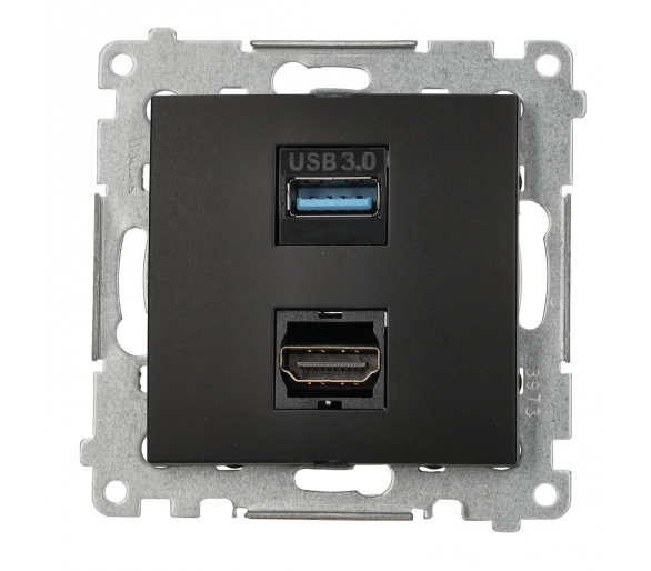 Gniazdo HDMI 1.4 + USB 3.0, czarny mat, Standard HDMI: HDMI 1.4 Simon 54 DGHDUSB3.01/49