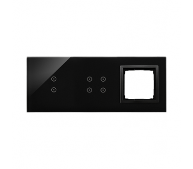 Panel dotykowy 3 moduły 2 pola dotykowe pionowe, 4 pola dotykowe, otwór na osprzęt Simon 54, wulkaniczna lawa DSTR3340/75