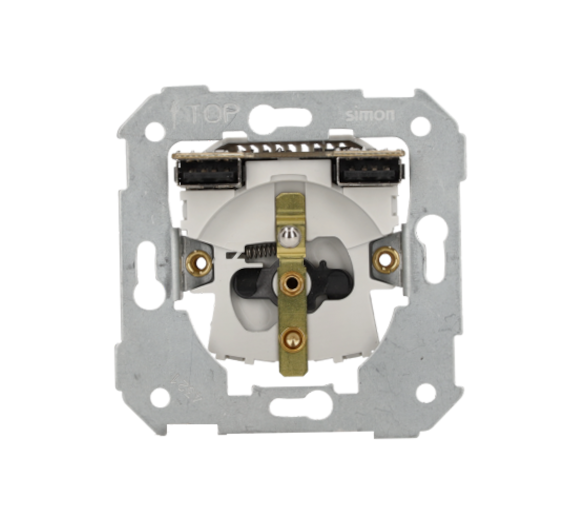 Gniazdo z ładowarką USB A+A, 16A, Prąd ład.: 2,1A Simon 82 7501458-039
