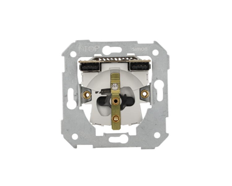 Gniazdo z ładowarką USB A+A, 16A, Prąd ład.: 2,1A Simon 82 7501458-039 Gniazdo z ładowarką USB A+A, 16A, Prąd ład.: 2,1A Simon 82 7501458-039