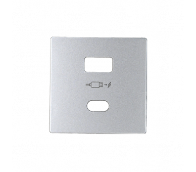 Pokrywa do ładowarki USB typ A+C, aluminium Simon 82 8201296-093