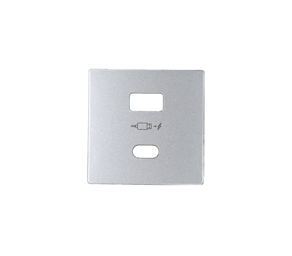 Pokrywa do ładowarki USB typ A+C, aluminium Simon 82 8201296-093