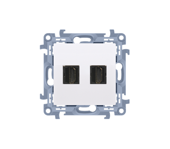 Gniazdo HDMI podwójne, biały Simon 10 CGHDMI2.01/11