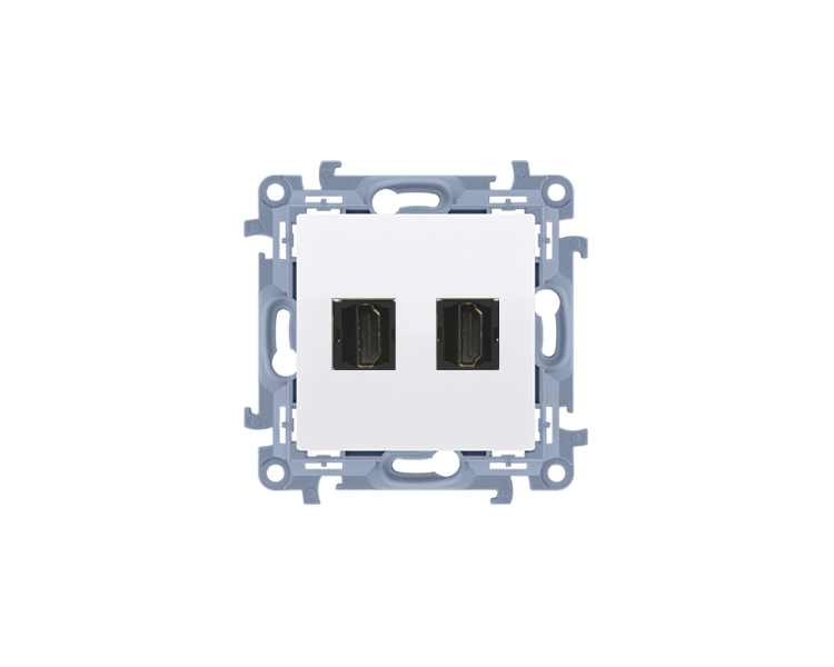 Gniazdo HDMI podwójne, biały Simon 10 CGHDMI2.01/11 Gniazdo HDMI podwójne, biały Simon 10 CGHDMI2.01/11