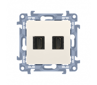 Gniazdo HDMI podwójne, kremowy Simon 10 CGHDMI2.01/41