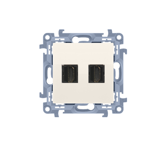 Gniazdo HDMI podwójne, kremowy Simon 10 CGHDMI2.01/41