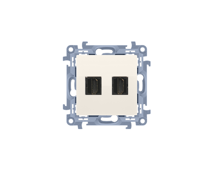 Gniazdo HDMI podwójne, kremowy Simon 10 CGHDMI2.01/41 Gniazdo HDMI podwójne, kremowy Simon 10 CGHDMI2.01/41