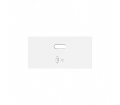 Pokrywa ładowarki USB C, biały, USB: C Simon 100 10001197-230