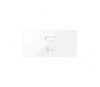 Pokrywa ładowarki USB C, biały, USB: C Simon 100 10001197-130