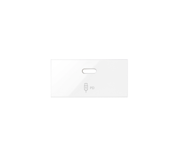 Pokrywa ładowarki USB C, biały, USB: C Simon 100 10001197-130