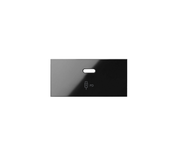 Pokrywa ładowarki USB C, czarny, USB: C Simon 100 10001197-138
