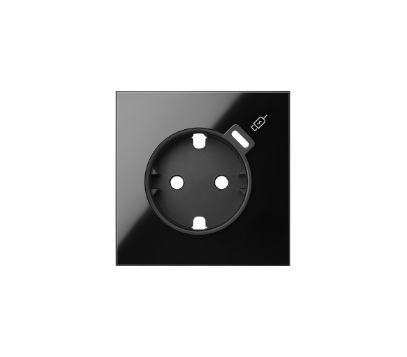 Pokrywa do gniazda Schuko z zintegrowaną ładowarką 1xUSB C, czarny, USB: C Simon 100 10000050-138