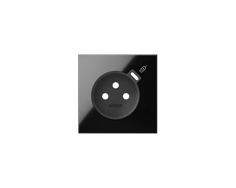 Pokrywa do gniazda z zintegrowaną ładowarką 1xUSB C, czarny, USB: C, Prąd ład.: 2,1A Simon 100 10000169-138 Pokrywa do gniazda z zintegrowaną ładowarką 1xUSB C, czarny, USB: C, Prąd ład.: 2,1A Simon 100 10000169-138