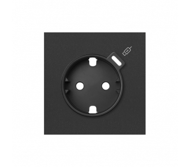 Pokrywa do gniazda Schuko z zintegrowaną ładowarką 1xUSB C, czarny, USB: C Simon 100 10000050-238