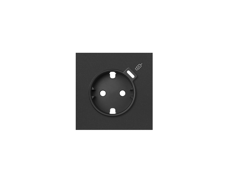 Pokrywa do gniazda Schuko z zintegrowaną ładowarką 1xUSB C, czarny, USB: C Simon 100 10000050-238 Pokrywa do gniazda Schuko z zintegrowaną ładowarką 1xUSB C, czarny, USB: C Simon 100 10000050-238