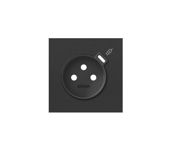Pokrywa do gniazda z zintegrowaną ładowarką 1xUSB C, czarny mat, USB: C, Prąd ład.: 2,1A Simon 100 10000169-238