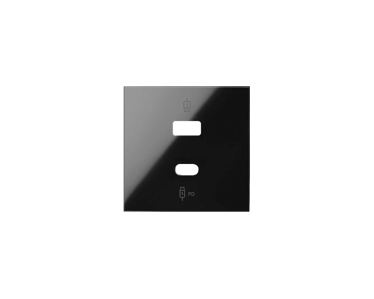 Pokrywa podwójnej ładowarki USB C+A, czarny, USB: C+A Simon 100 10001296-138 Pokrywa podwójnej ładowarki USB C+A, czarny, USB: C+A Simon 100 10001296-138