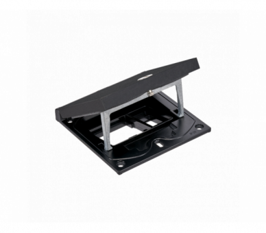 Wkład puszki podłogowej, czarny, IP66, IK08, 1,5×K45, moduł 22,5x45 mm z zatrzaskiem Keyston na złącza RJ45 lub multimedialne, puste miejsce na moduł 45x45, zamek z ułatwionym dostępem Simon KFH101/74