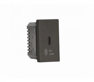 Ładowarka USB, K45, 5V, DC, 3,1A, 45×22,5mm, czarny, Maksymalna moc ładowania: 20W, USB: A Simon K126I/14
