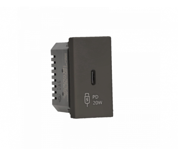 Ładowarka USB, K45, 5V, DC, 3,1A, 45×22,5mm, czarny, Maksymalna moc ładowania: 20W, USB: A Simon K126I/14
