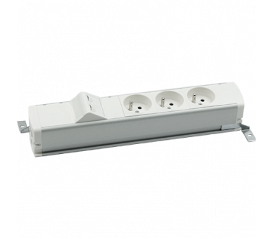 Listwa zasilająca standardowa zest: 3x250V typ E + plakietka 2xRJ45 z mocowaniem Keystone, szybkozłącze w układzie Wieland, aluminium biały Simon 480 48110E300K00000-30