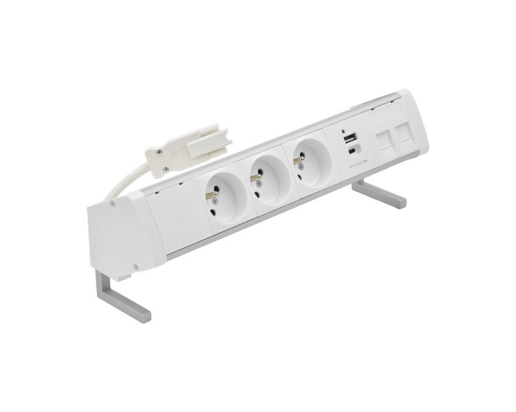 Biurkowy zestaw gniazd: 3x250V typ E+ładow. USB A-C+ plakietka 2xRJ45 z mocowaniem Keystone, szybkozłącze w układzie Wieland, aluminium biały Simon 480 48410E30BK00000-30 Biurkowy zestaw gniazd: 3x250V typ E+ładow. USB A-C+ plakietka 2xRJ45 z mocowaniem Keystone, szybkozłącze w układzie Wieland, aluminium biały Simon 480 48410E30BK00000-30