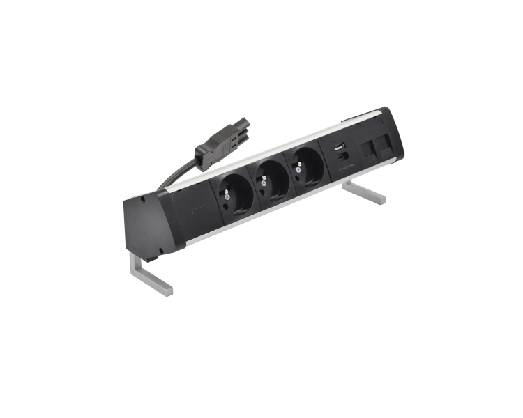 Biurkowy zestaw gniazd: 3x250V typ E+ładow. USB A-C+ plakietka 2xRJ45 z mocowaniem Keystone, szybkozłącze w układzie Wieland, aluminium czarny Simon 480 48410E30BK00000-40 Biurkowy zestaw gniazd: 3x250V typ E+ładow. USB A-C+ plakietka 2xRJ45 z mocowaniem Keystone, szybkozłącze w układzie Wieland, aluminium czarny Simon 480 48410E30BK00000-40