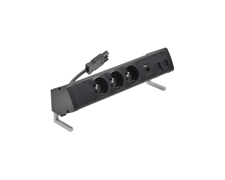 Biurkowy zestaw gniazd: 3x250V typ E+ładow. USB A-C+ plakietka 2xRJ45 z mocowaniem Keystone, szybkozłącze w układzie Wieland, czarny Simon 480 48410E30BK00000-44 Biurkowy zestaw gniazd: 3x250V typ E+ładow. USB A-C+ plakietka 2xRJ45 z mocowaniem Keystone, szybkozłącze w układzie Wieland, czarny Simon 480 48410E30BK00000-44