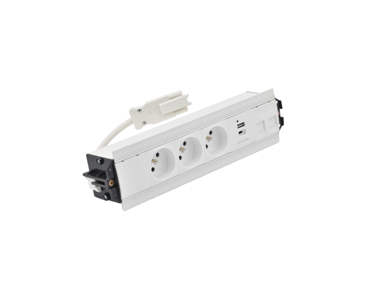 Mediaport Indesk: 3x250V typ E+ładow.USB A-C+ plakietka 2xRJ45 z mocowaniem Keystone, szybkozłącze w układzie Wieland, biały Simon 480 48510E30BK00000-33 Mediaport Indesk: 3x250V typ E+ładow.USB A-C+ plakietka 2xRJ45 z mocowaniem Keystone, szybkozłącze w układzie Wieland, biały Simon 480 48510E30BK00000-33