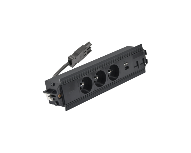 Mediaport Indesk: 3x250V typ E+ładow.USB A-C+ plakietka 2xRJ45 z mocowaniem Keystone, szybkozłącze w układzie Wieland, czarny Simon 480 48510E30BK00000-44 Mediaport Indesk: 3x250V typ E+ładow.USB A-C+ plakietka 2xRJ45 z mocowaniem Keystone, szybkozłącze w układzie Wieland, czarny Simon 480 48510E30BK00000-44