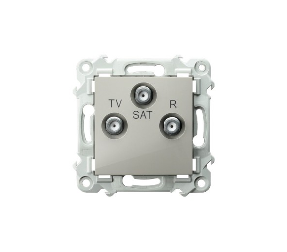 Gniazdo RTV-SAT końcowe szary mat Ospel Szafir GPA-ZS/m/70