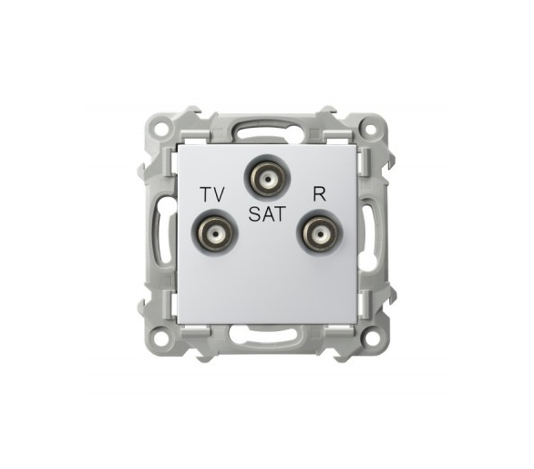 Gniazdo RTV-SAT końcowe białe Ospel Szafir GPA-ZS/m/00