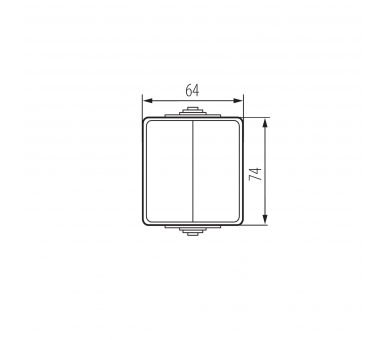 Łącznik podwójny uniwersalny TEKNO IP65 szary