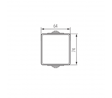 Przycisk pojedynczy zwierny dzwonkowy TEKNO IP65 szary