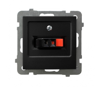 Gniazdo głośnikowe pojedyncze Czarny matowy Ospel As