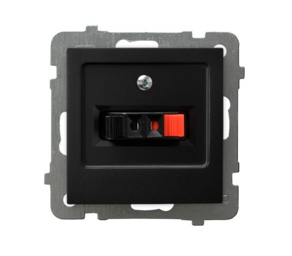 Gniazdo głośnikowe pojedyncze Czarny matowy Ospel As