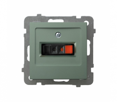 Gniazdo głośnikowe pojedyncze Zielony mat Ospel As