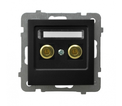 Gniazdo głośnikowe pojedyncze Czarny matowy Ospel As