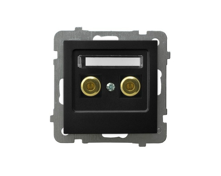 Gniazdo głośnikowe pojedyncze Czarny matowy Ospel As